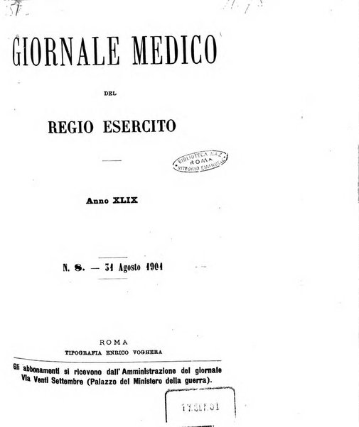 Giornale medico del Regio Esercito