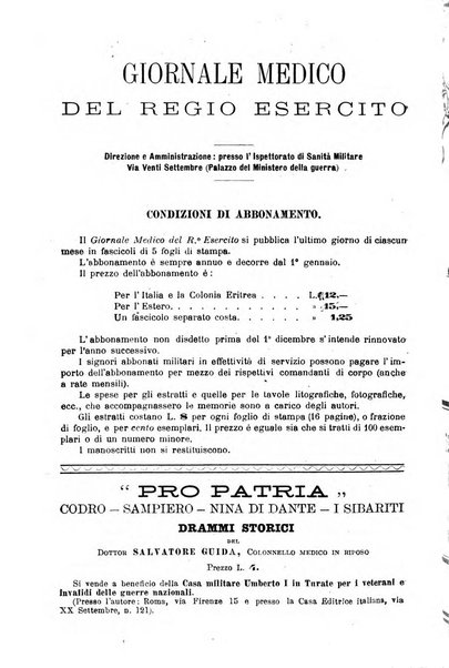 Giornale medico del Regio Esercito