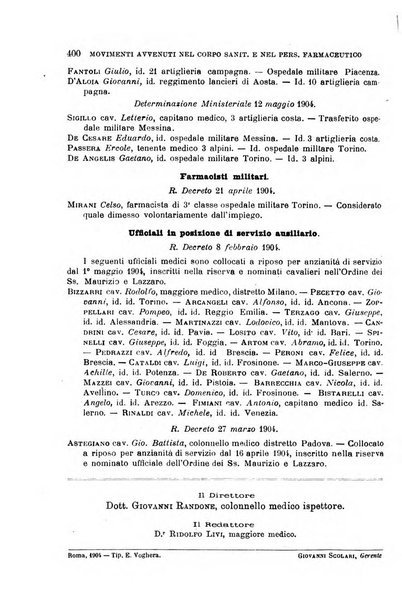 Giornale medico del Regio Esercito