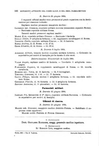 Giornale medico del Regio Esercito