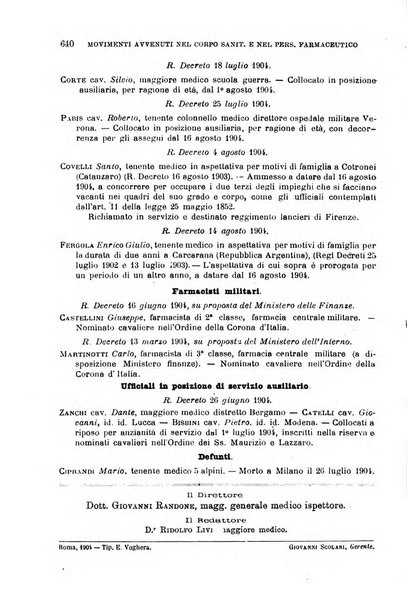 Giornale medico del Regio Esercito