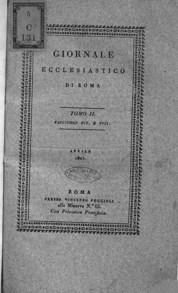 Giornale ecclesiastico di Roma