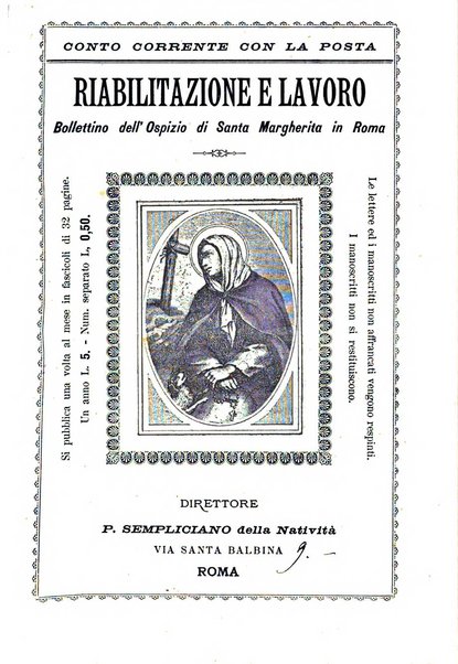 Riabilitazione e lavoro bollettino dell'Ospizio S. Margherita in Roma