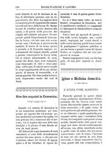 Riabilitazione e lavoro bollettino dell'Ospizio S. Margherita in Roma