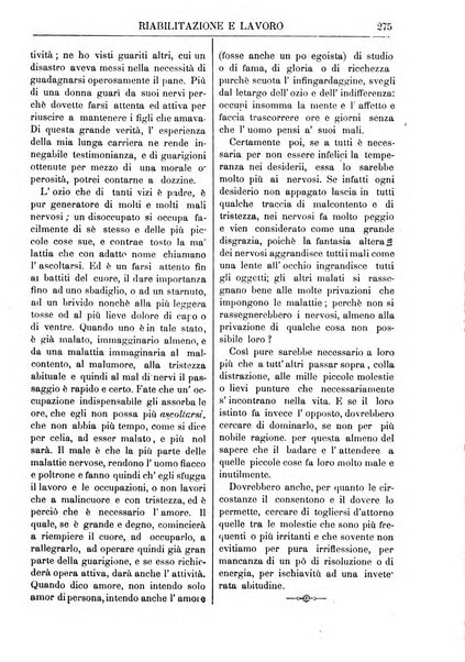 Riabilitazione e lavoro bollettino dell'Ospizio S. Margherita in Roma