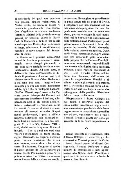 Riabilitazione e lavoro bollettino dell'Ospizio S. Margherita in Roma