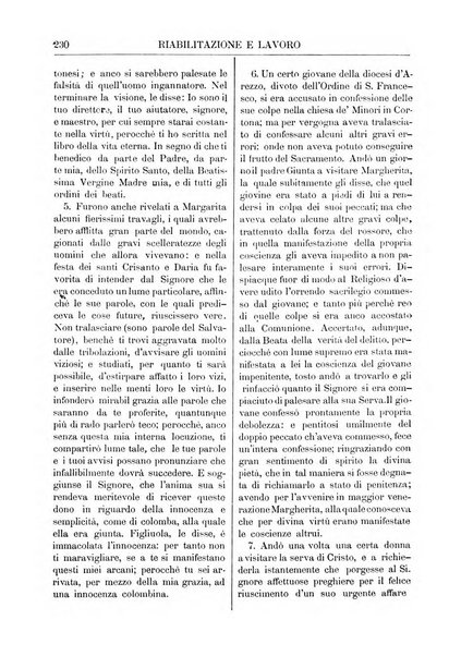 Riabilitazione e lavoro bollettino dell'Ospizio S. Margherita in Roma