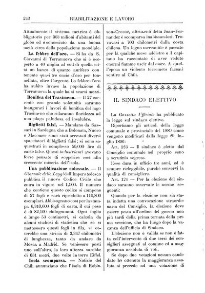 Riabilitazione e lavoro bollettino dell'Ospizio S. Margherita in Roma