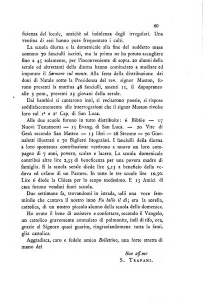 Il bollettino della Missione della Chiesa evangelica valdese