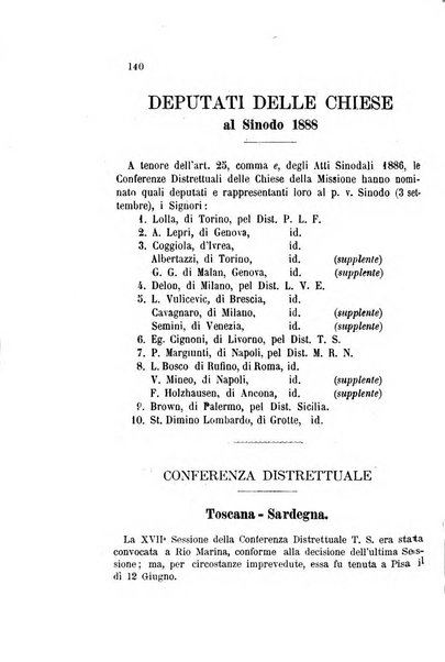 Il bollettino della Missione della Chiesa evangelica valdese