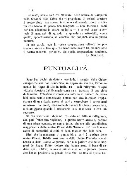 Il bollettino della Missione della Chiesa evangelica valdese