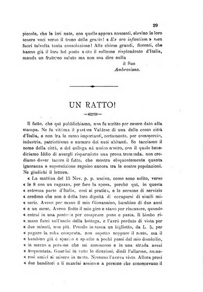 Il bollettino della Missione della Chiesa evangelica valdese