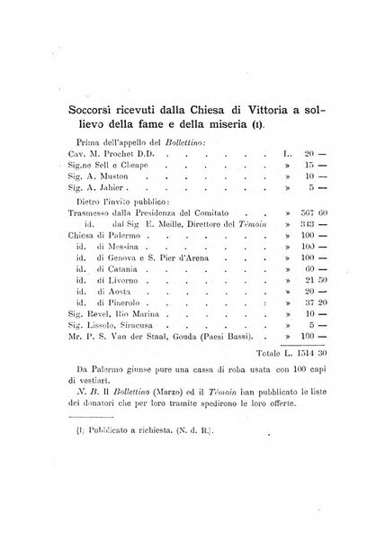 Il bollettino della Missione della Chiesa evangelica valdese