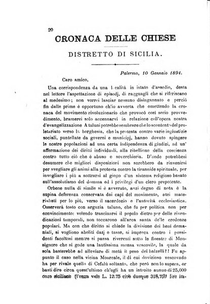 Il bollettino della Missione della Chiesa evangelica valdese