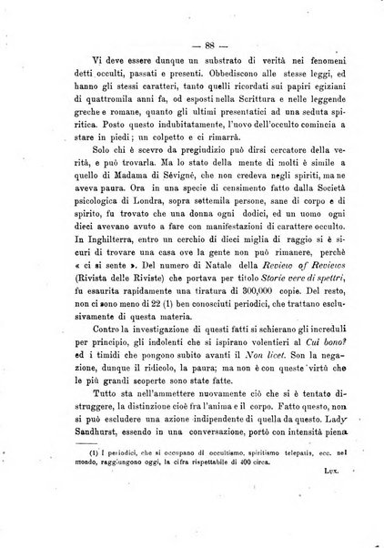 Lux bollettino dell'Accademia internazionale per gli studi spiritici e magnetici