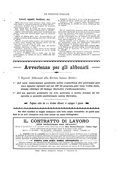 Le ferrovie italiane rivista quindicinale di dottrina, giurisprudenza, legislazione ed amministrazione ferroviaria