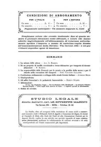 Le ferrovie italiane rivista quindicinale di dottrina, giurisprudenza, legislazione ed amministrazione ferroviaria