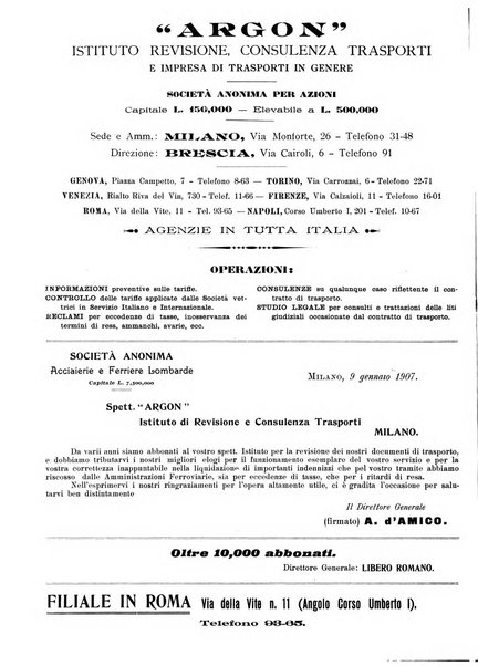 Le ferrovie italiane rivista quindicinale di dottrina, giurisprudenza, legislazione ed amministrazione ferroviaria