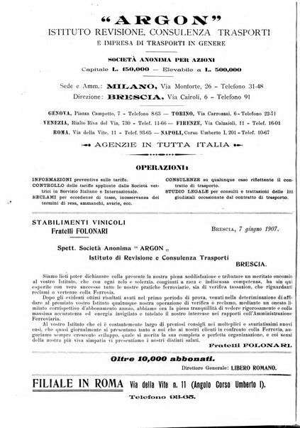 Le ferrovie italiane rivista quindicinale di dottrina, giurisprudenza, legislazione ed amministrazione ferroviaria