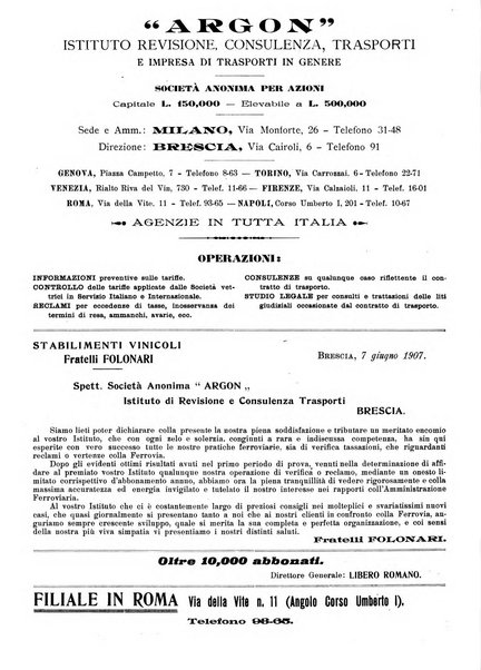 Le ferrovie italiane rivista quindicinale di dottrina, giurisprudenza, legislazione ed amministrazione ferroviaria