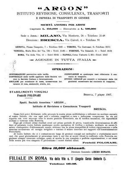 Le ferrovie italiane rivista quindicinale di dottrina, giurisprudenza, legislazione ed amministrazione ferroviaria