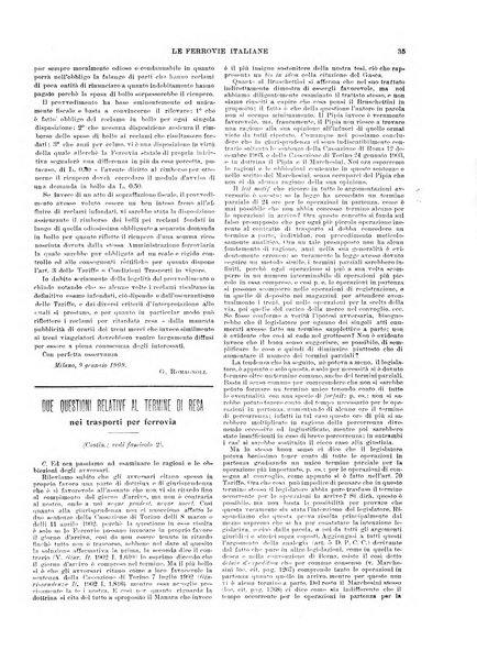 Le ferrovie italiane rivista quindicinale di dottrina, giurisprudenza, legislazione ed amministrazione ferroviaria