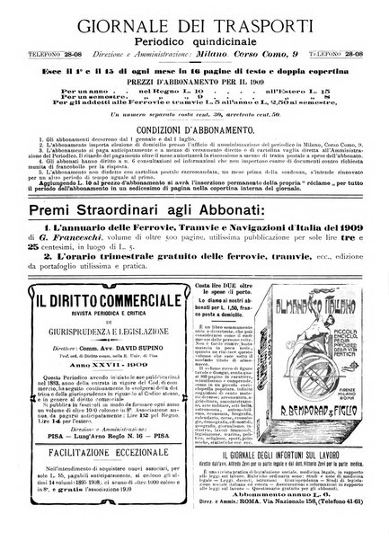 Le ferrovie italiane rivista quindicinale di dottrina, giurisprudenza, legislazione ed amministrazione ferroviaria