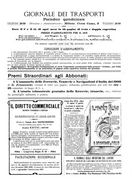 Le ferrovie italiane rivista quindicinale di dottrina, giurisprudenza, legislazione ed amministrazione ferroviaria