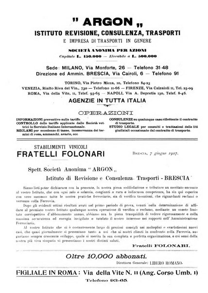 Le ferrovie italiane rivista quindicinale di dottrina, giurisprudenza, legislazione ed amministrazione ferroviaria