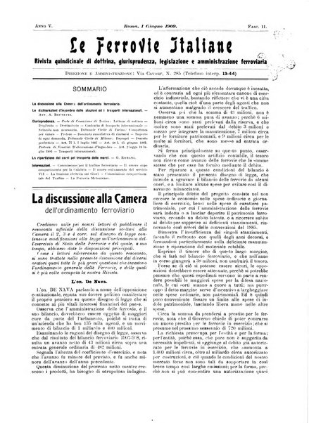 Le ferrovie italiane rivista quindicinale di dottrina, giurisprudenza, legislazione ed amministrazione ferroviaria