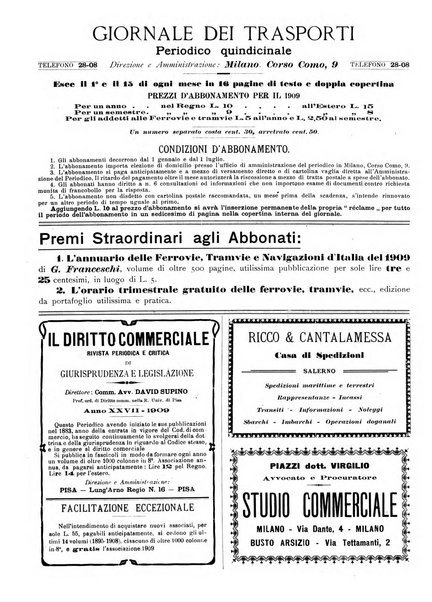 Le ferrovie italiane rivista quindicinale di dottrina, giurisprudenza, legislazione ed amministrazione ferroviaria