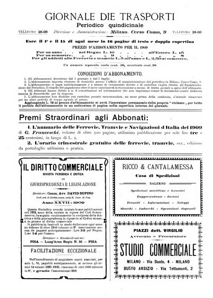 Le ferrovie italiane rivista quindicinale di dottrina, giurisprudenza, legislazione ed amministrazione ferroviaria