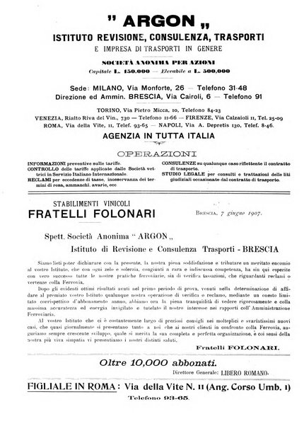 Le ferrovie italiane rivista quindicinale di dottrina, giurisprudenza, legislazione ed amministrazione ferroviaria