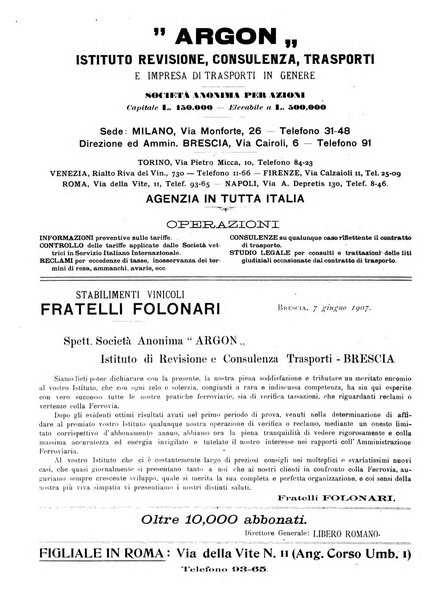 Le ferrovie italiane rivista quindicinale di dottrina, giurisprudenza, legislazione ed amministrazione ferroviaria