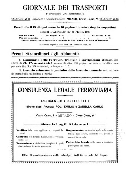 Le ferrovie italiane rivista quindicinale di dottrina, giurisprudenza, legislazione ed amministrazione ferroviaria