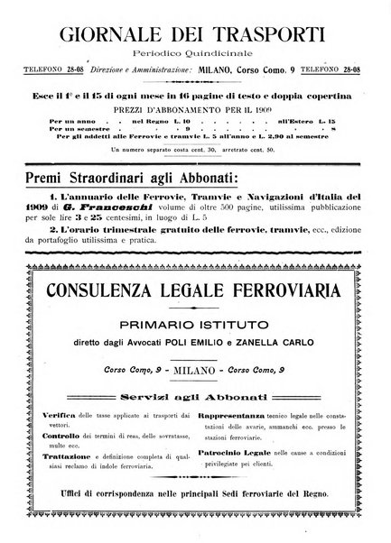 Le ferrovie italiane rivista quindicinale di dottrina, giurisprudenza, legislazione ed amministrazione ferroviaria