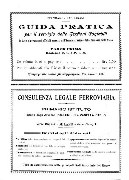 Le ferrovie italiane rivista quindicinale di dottrina, giurisprudenza, legislazione ed amministrazione ferroviaria