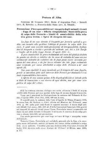 Le ferrovie italiane rivista quindicinale di dottrina, giurisprudenza, legislazione ed amministrazione ferroviaria