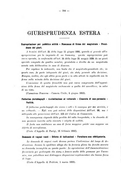 Le ferrovie italiane rivista quindicinale di dottrina, giurisprudenza, legislazione ed amministrazione ferroviaria