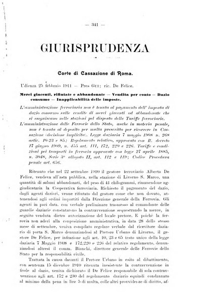 Le ferrovie italiane rivista quindicinale di dottrina, giurisprudenza, legislazione ed amministrazione ferroviaria