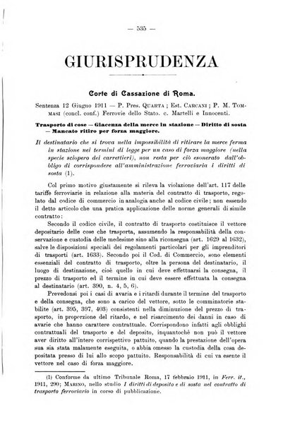 Le ferrovie italiane rivista quindicinale di dottrina, giurisprudenza, legislazione ed amministrazione ferroviaria