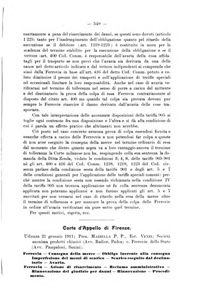 Le ferrovie italiane rivista quindicinale di dottrina, giurisprudenza, legislazione ed amministrazione ferroviaria