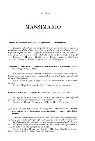 Le ferrovie italiane rivista quindicinale di dottrina, giurisprudenza, legislazione ed amministrazione ferroviaria