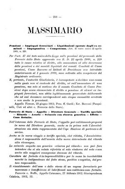 Le ferrovie italiane rivista quindicinale di dottrina, giurisprudenza, legislazione ed amministrazione ferroviaria