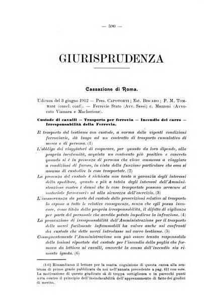 Le ferrovie italiane rivista quindicinale di dottrina, giurisprudenza, legislazione ed amministrazione ferroviaria