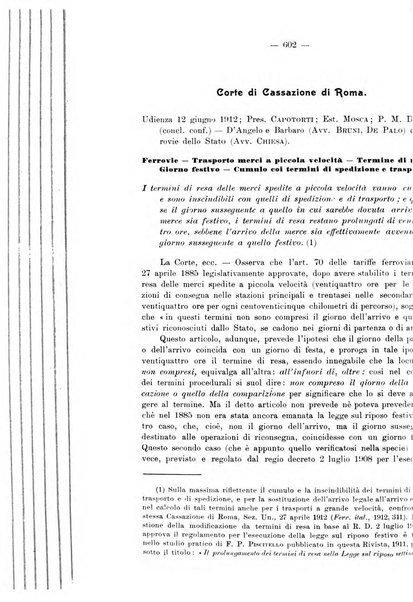 Le ferrovie italiane rivista quindicinale di dottrina, giurisprudenza, legislazione ed amministrazione ferroviaria