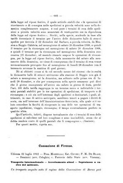 Le ferrovie italiane rivista quindicinale di dottrina, giurisprudenza, legislazione ed amministrazione ferroviaria