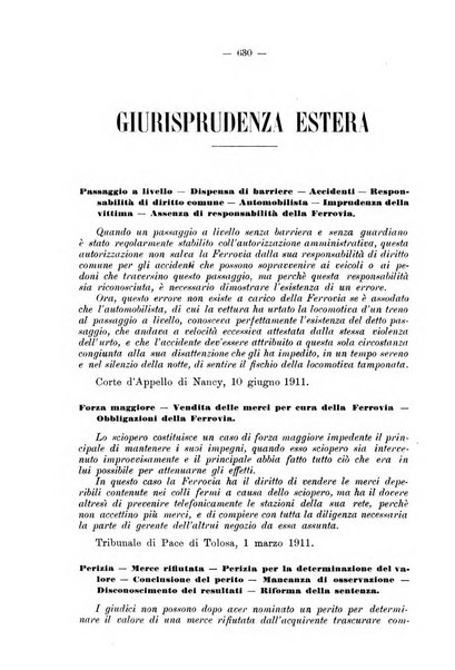 Le ferrovie italiane rivista quindicinale di dottrina, giurisprudenza, legislazione ed amministrazione ferroviaria