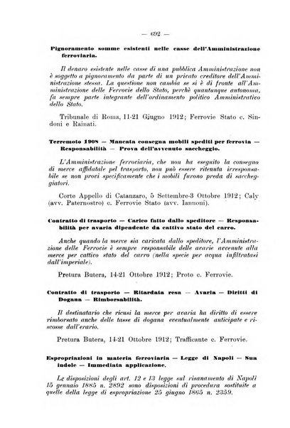 Le ferrovie italiane rivista quindicinale di dottrina, giurisprudenza, legislazione ed amministrazione ferroviaria