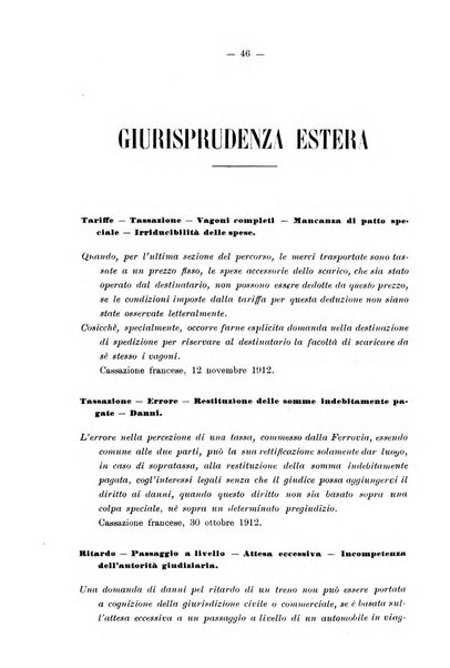 Le ferrovie italiane rivista quindicinale di dottrina, giurisprudenza, legislazione ed amministrazione ferroviaria